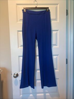 Royal Blue Women's Flared Stretchy Dress Pants